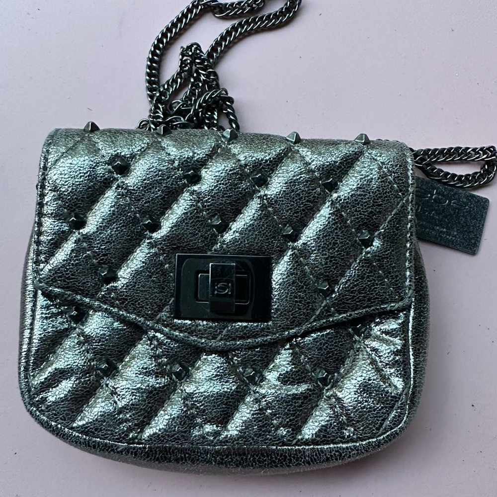 Bebe purse handbag pewter